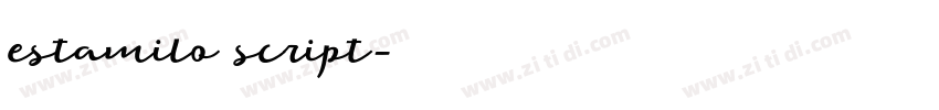 estamilo script字体转换